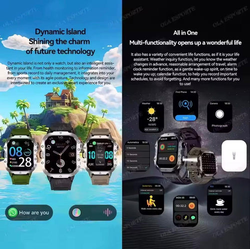 Military Smart Watch Men's GPS